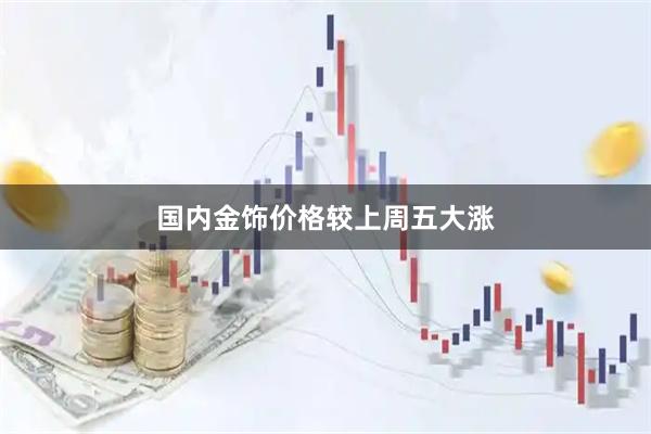 国内金饰价格较上周五大涨