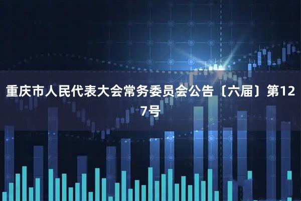 重庆市人民代表大会常务委员会公告〔六届〕第127号